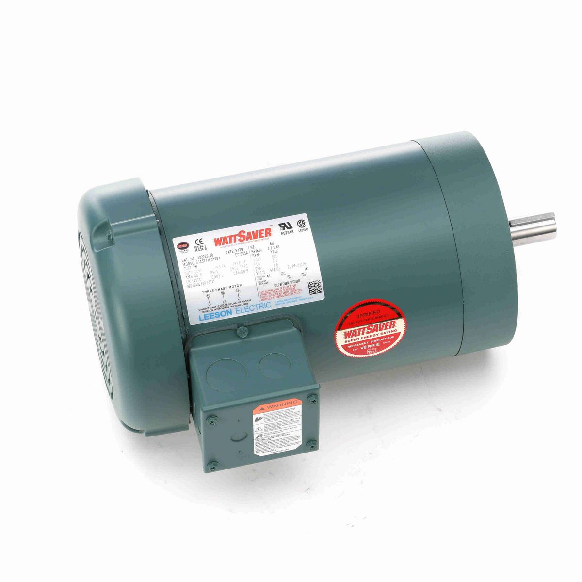 LEESON Special Voltage Motor, 2 HP, 3 Ph, 60 Hz, 575 V, 1800 RPM, 145TC Frame, TEFC - 122229.00