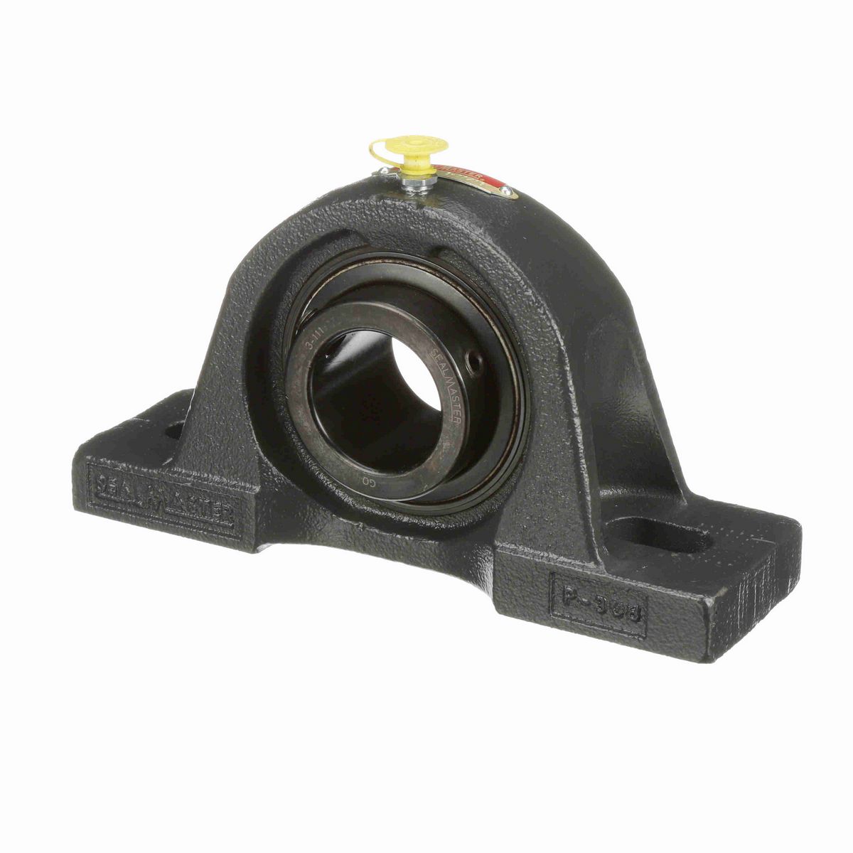 Sealmaster Mounted Cast Iron Two Bolt Pillow Block Ball Bearing - 52100 Bearing Steel, Black Oxided - Setscrew Lock - MP-27