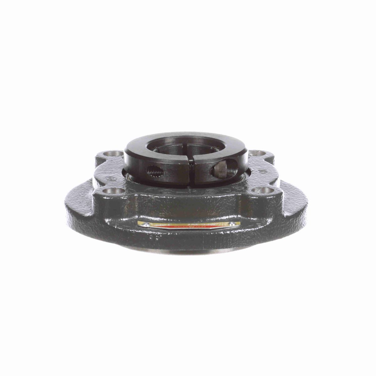 Sealmaster Mounted Cast Iron Flange Cartridge Ball Bearing - 52100 Bearing Steel, Black Oxided - Concentric Lock - MFC-20T