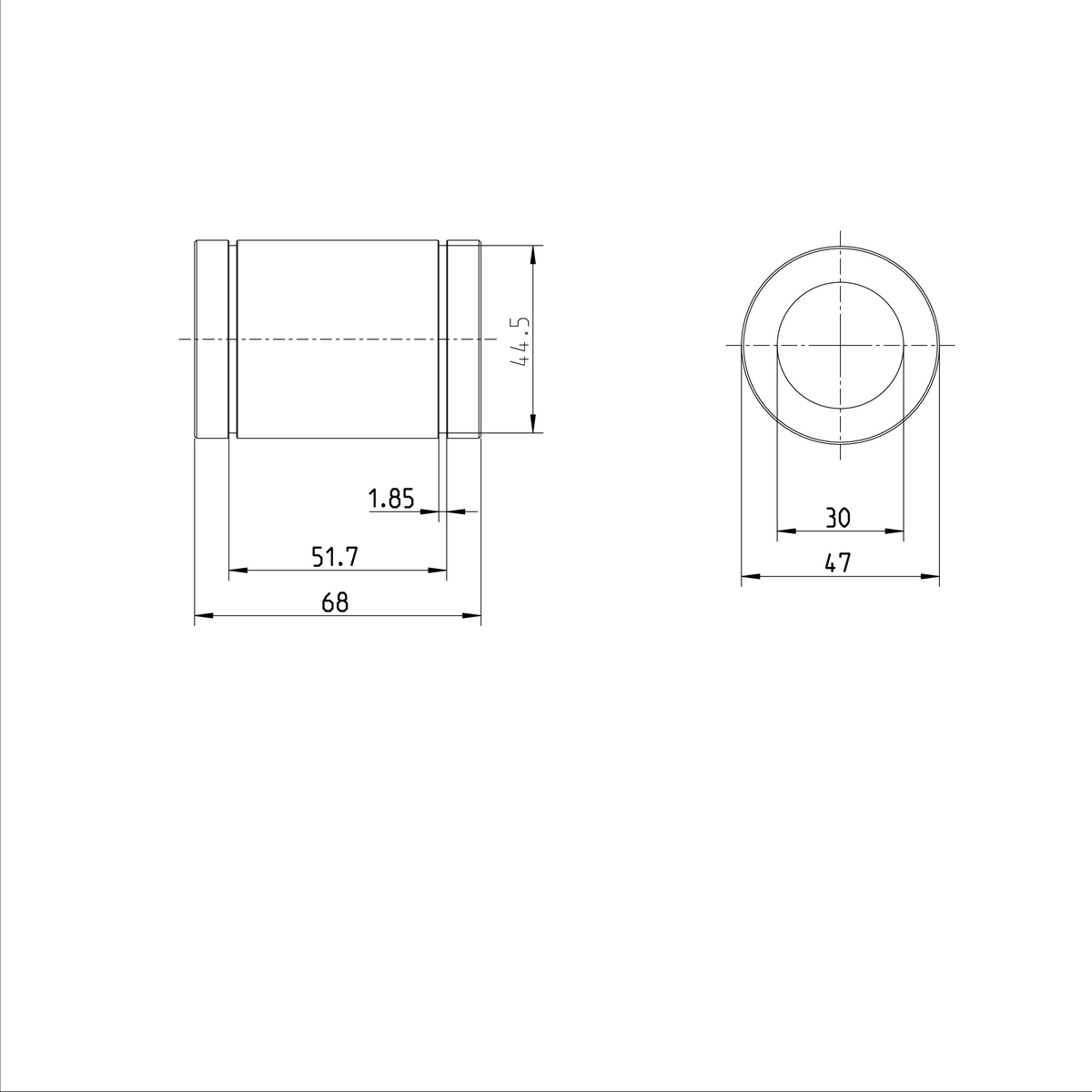 Стандартная линейная втулка Bosch Rexroth KBM-30-D [R060103010]