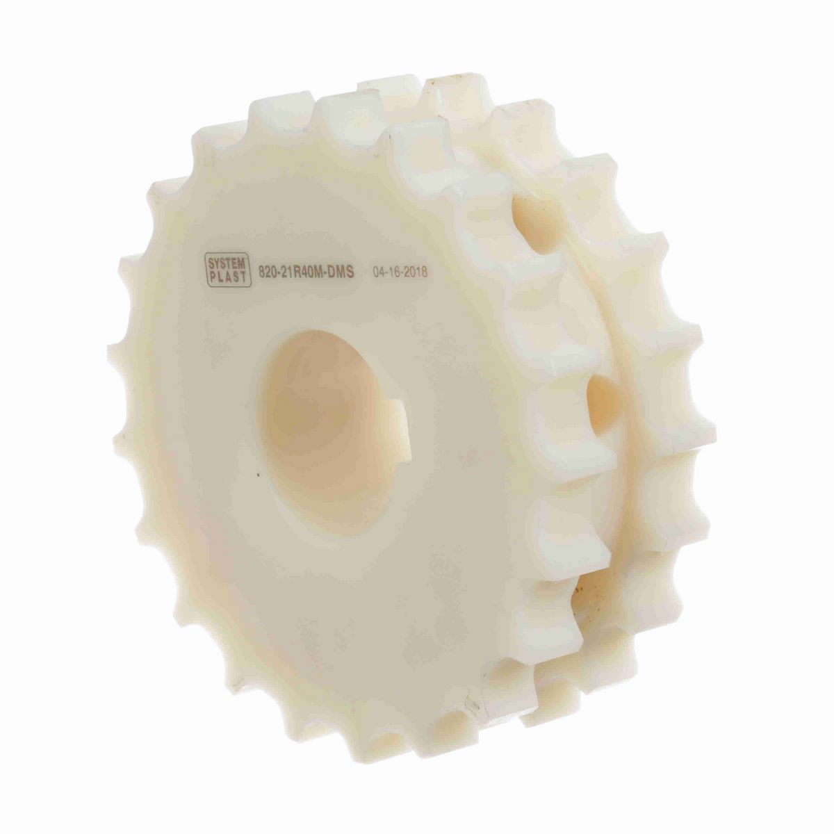 System Plast 820 Series Split Machined Sprocket with 21 Teeth and a 40mm Round Shaft-Ready Bore - 820-21R40M-DMS