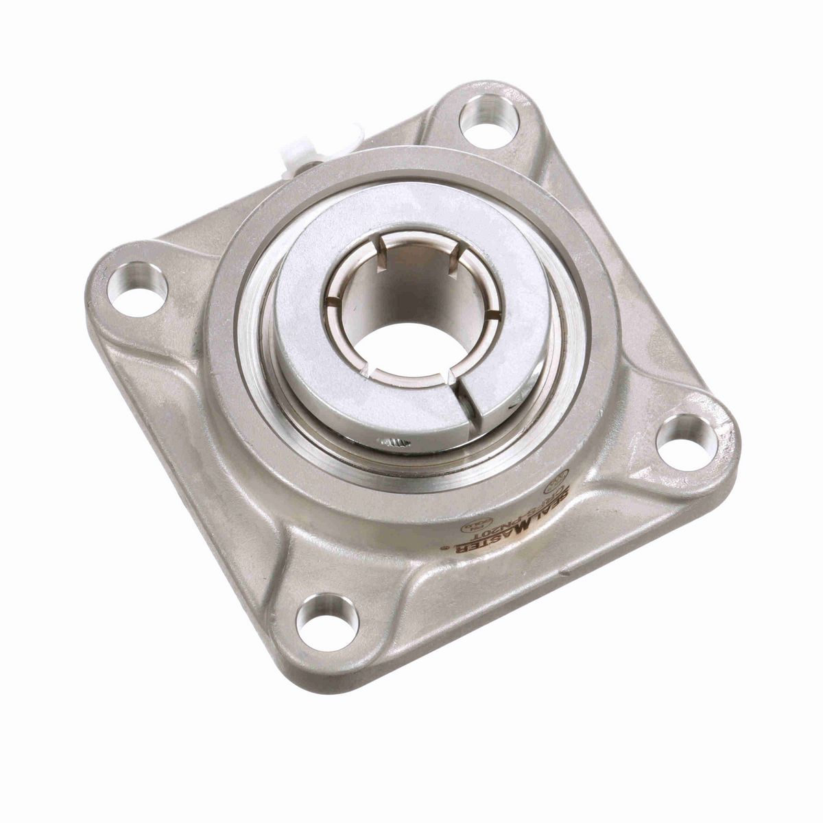 Sealmaster Mounted Stainless Steel Four Bolt Flange Ball Bearing - 52100 Bearing Steel, Phosphorus Nickel Coated - Concentric Lock - Corrosion Resistant - CRFS-PN20T