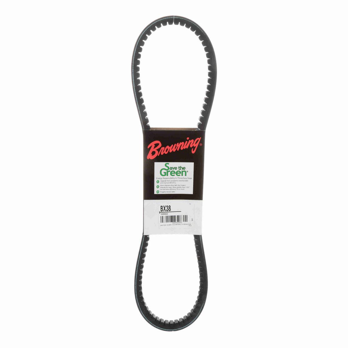Browning EPDM Notched Belt 98% Efficient - BX38