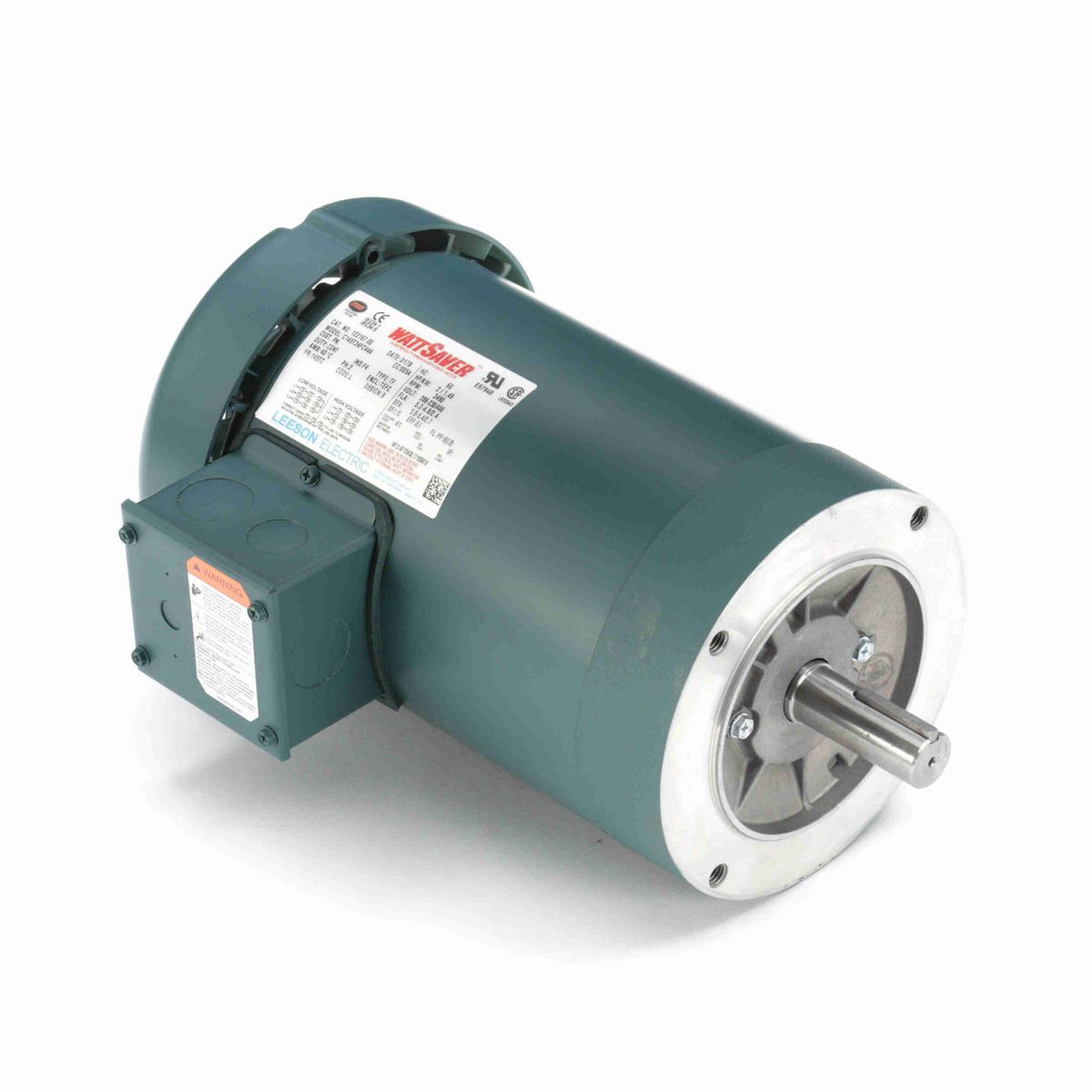 LEESON General Purpose Motor, 2 HP, 3 Ph, 60 Hz, 230/460 V, 3600 RPM, 145TC Frame, TEFC - 122167.00