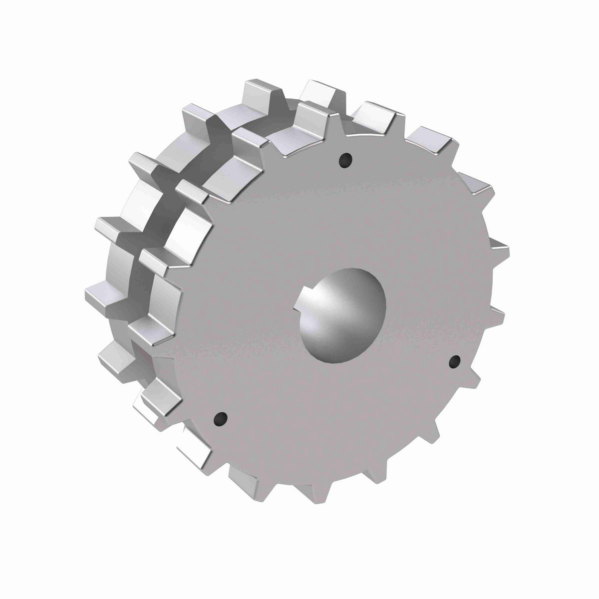 Rexnord 820 Series Solid One Piece Cast Iron Sprocket with 17 Teeth and a 1in Round Shaft-Ready Bore with Keyway & Setscrew - 401-195-13
