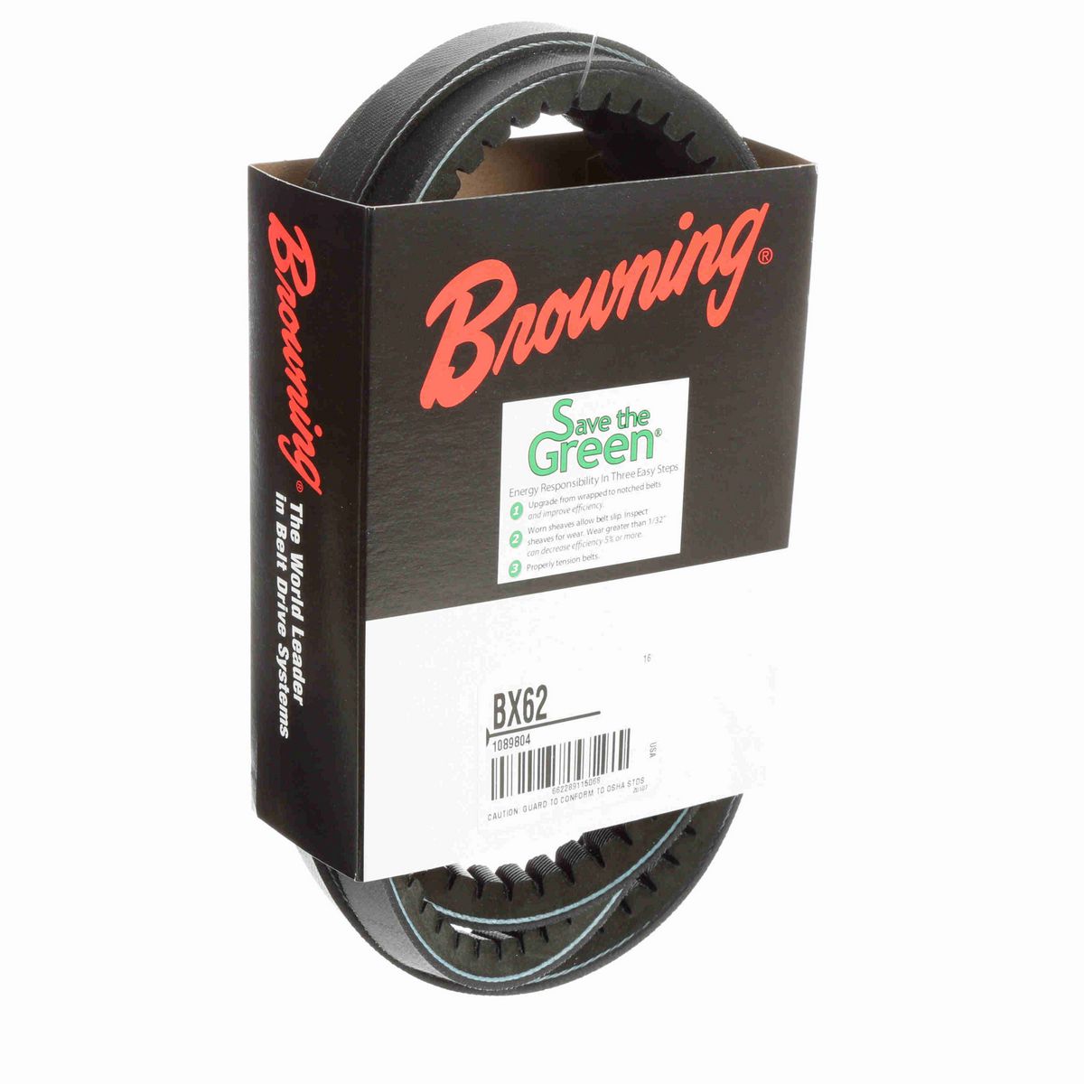 Browning EPDM Notched Belt 98% Efficient - BX62