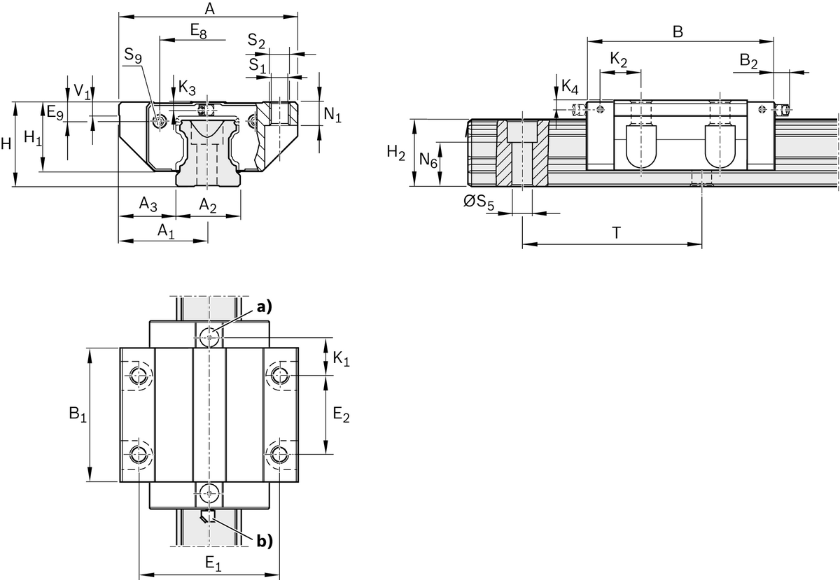 Шариковая каретка устойчивая к коррозии с покрытием Resist CR Bosch Rexroth KWC-020-FNN-C0-H-2 [R169389360]