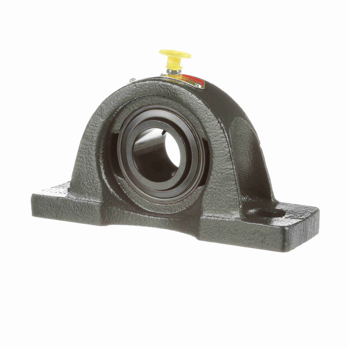 Sealmaster Mounted Cast Iron Two Bolt Pillow Block Ball Bearing - 52100 Bearing Steel, Black Oxided - Setscrew Lock - NP-19