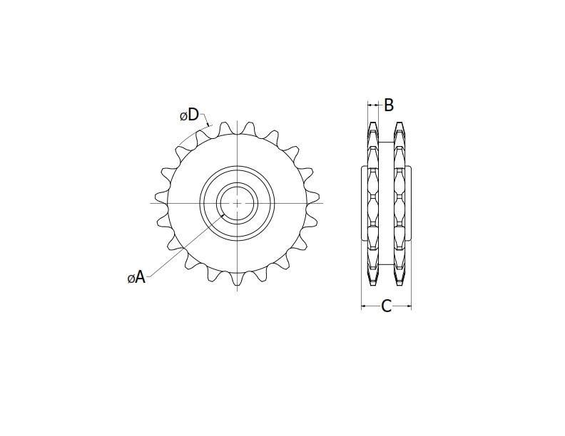 RunRight® Inch (Imperial) Sprockets - Single and Double Strand (for ANSI roller chain) Timken 68514417464