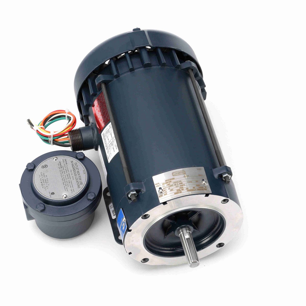 LEESON Explosion Proof Motor, 0.33 HP, 1 Ph, 60 Hz, 115/208-230 V, 1200 RPM, 56C Frame, EPFC - 116607.00
