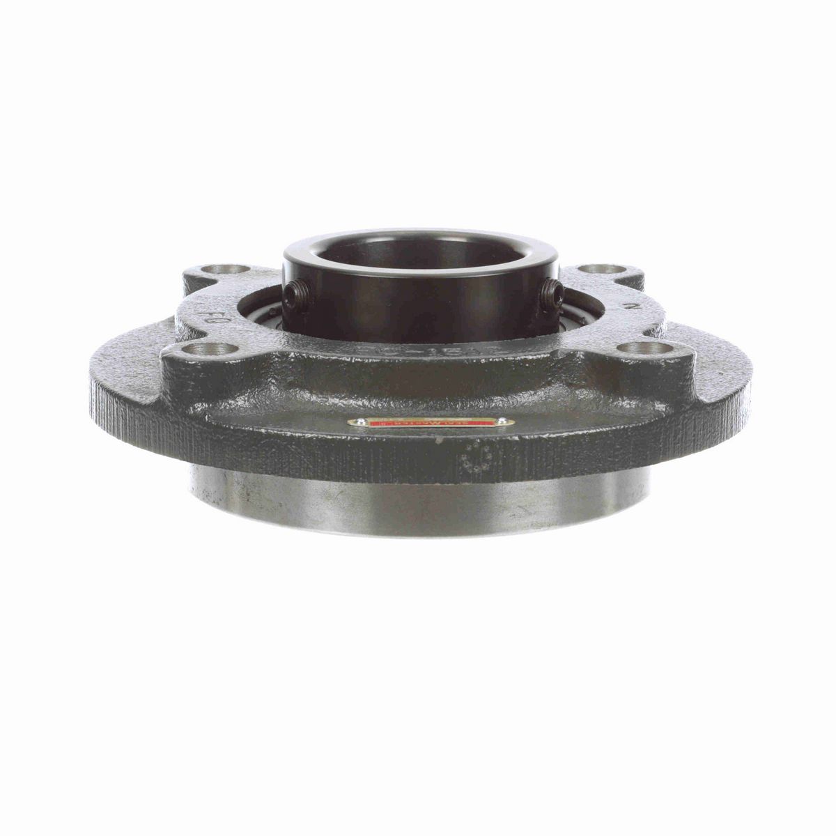 Sealmaster Mounted Cast Iron Flange Cartridge Ball Bearing - 52100 Bearing Steel, Black Oxided - Setscrew Lock - MFC-43C