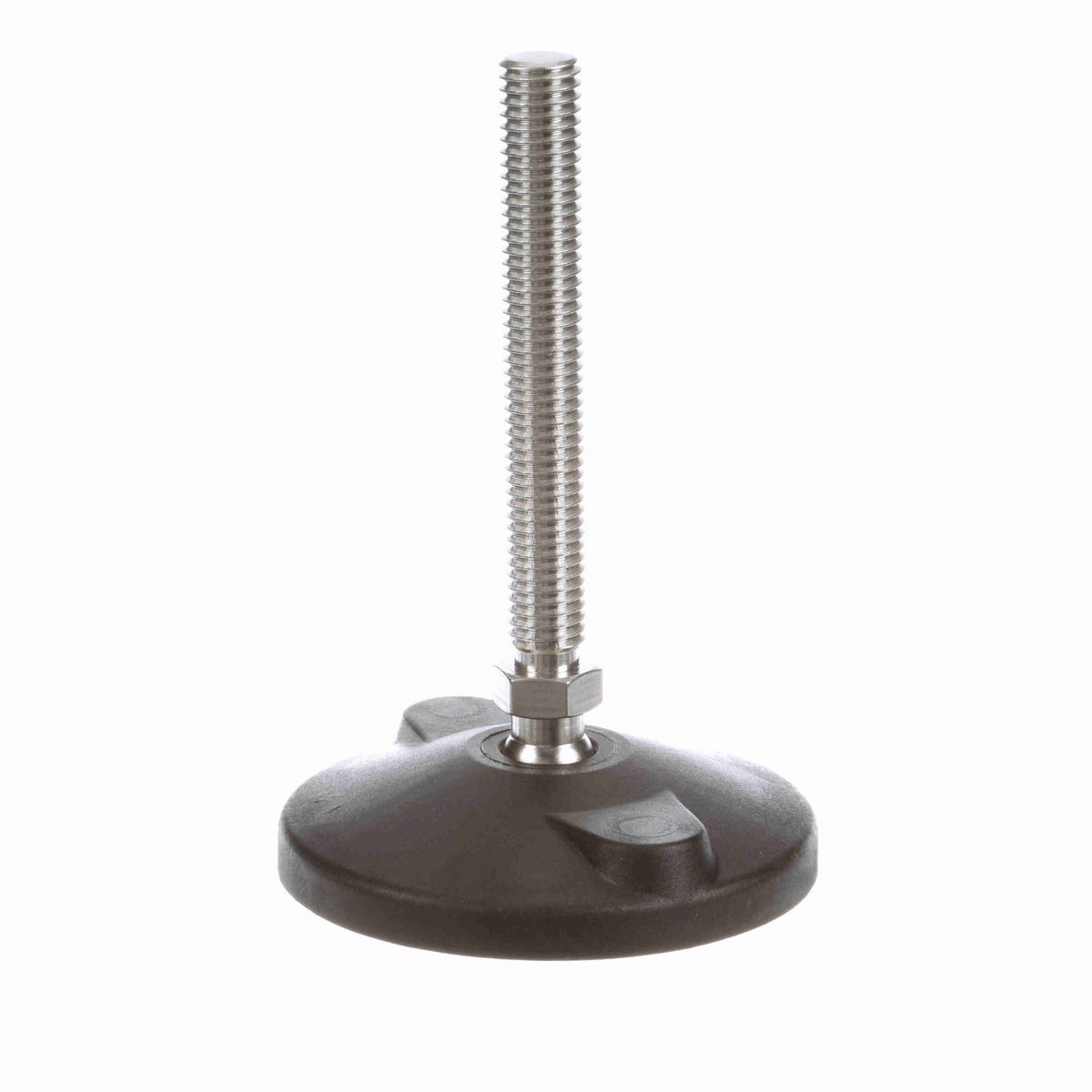 System Plast Fixed Plastic Leveler; Series: VG-511, Base Diameter: 4, Spindle Length: 4.55-in, Thread: 5/8-11 - VG-511H-04-S58-L5T