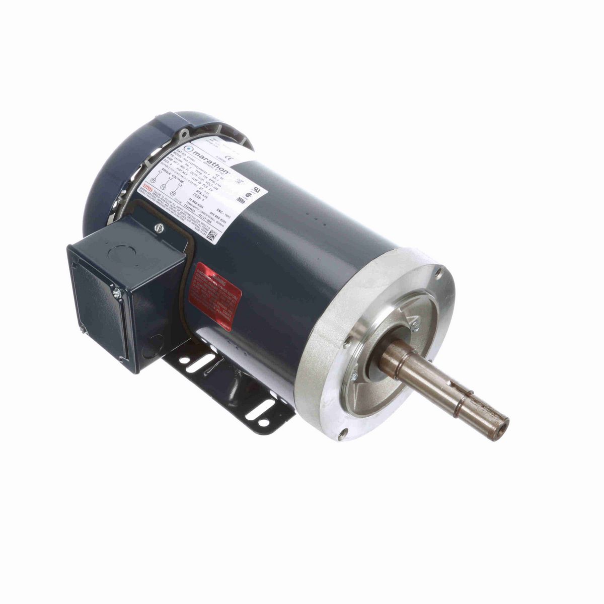 LEESON Close-Coupled Pump Motor, 1 HP, 3 Ph, 60 Hz, 200 V, 1800 RPM, 143JM Frame, TEFC - GT3001