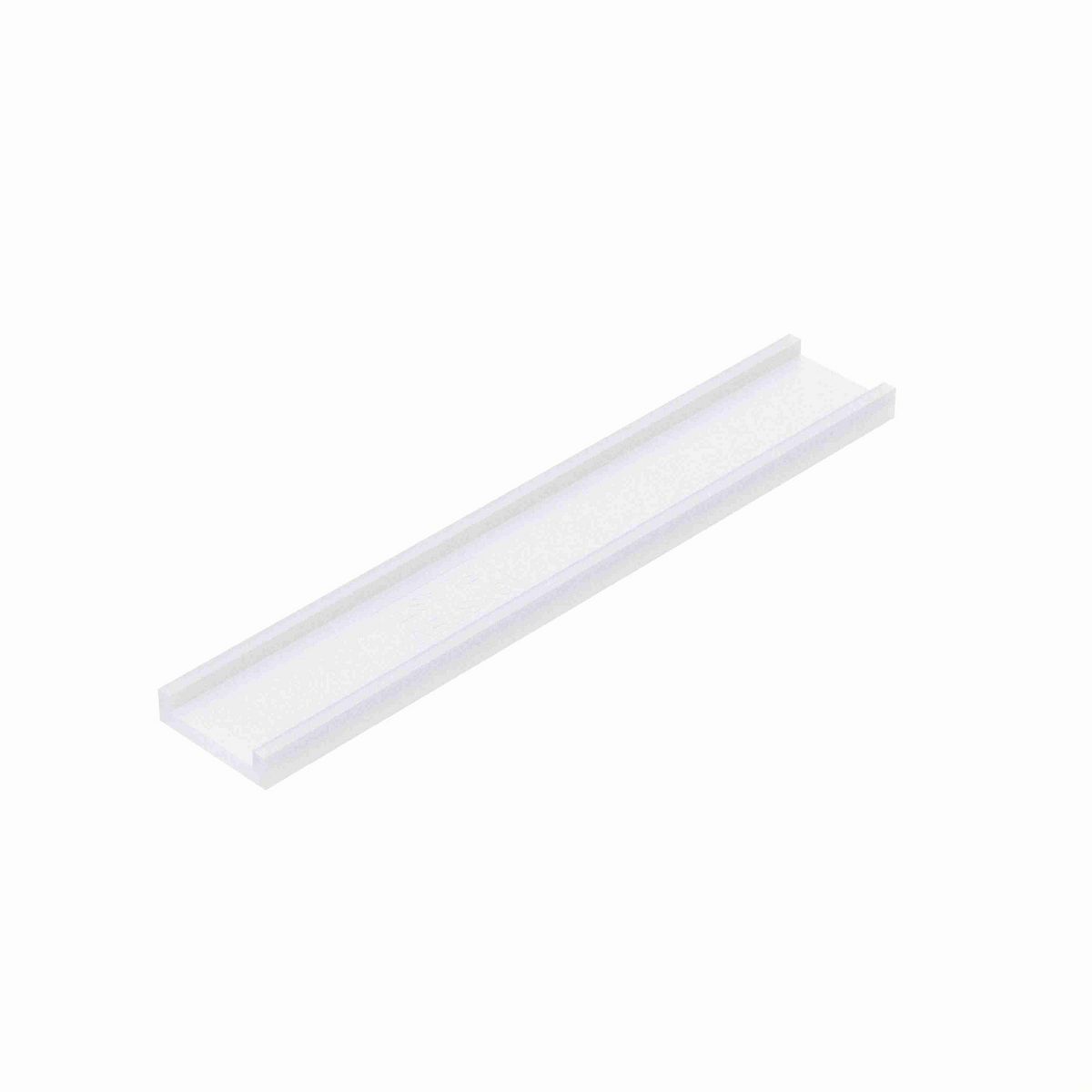 System Plast Chain Guide: 2"W X 0.5"H X 120"L White UHMW-PE - HA-2080-10