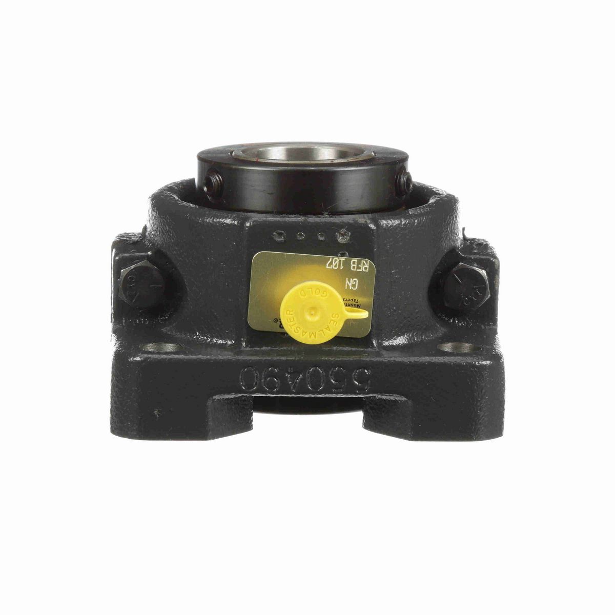 Sealmaster Mounted Cast Iron Four Bolt Flange Tapered Roller - 52100 Bearing Steel - Double Collar Mount Lock - RFB 107