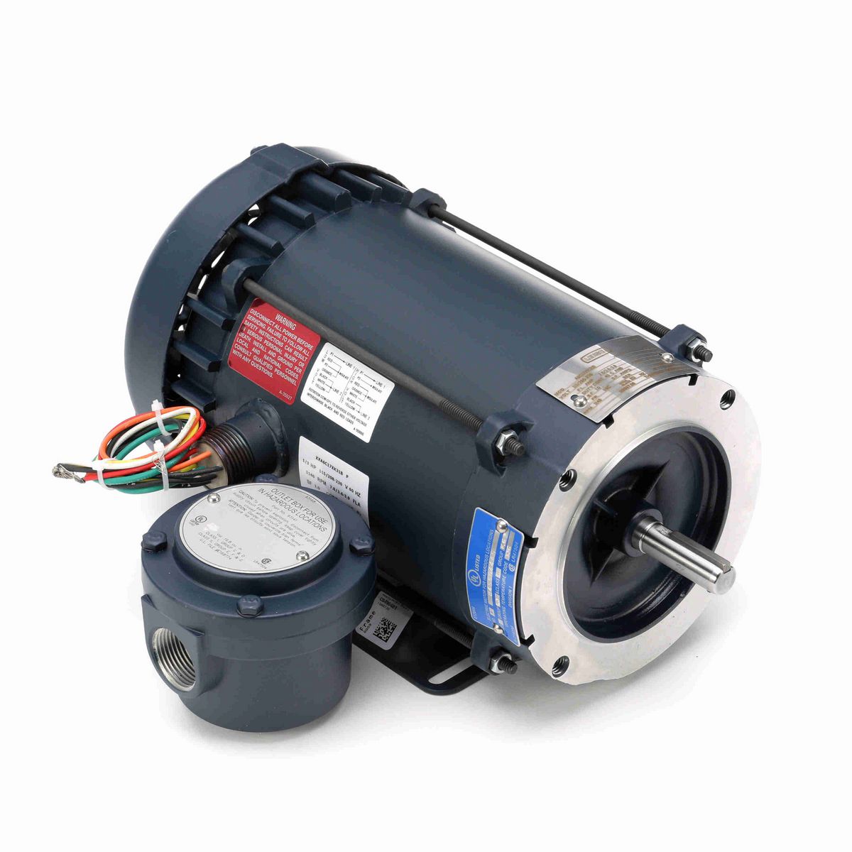 LEESON Explosion Proof Motor, 0.33 HP, 1 Ph, 60 Hz, 115/208-230 V, 1200 RPM, 56C Frame, EPFC - 116607.00