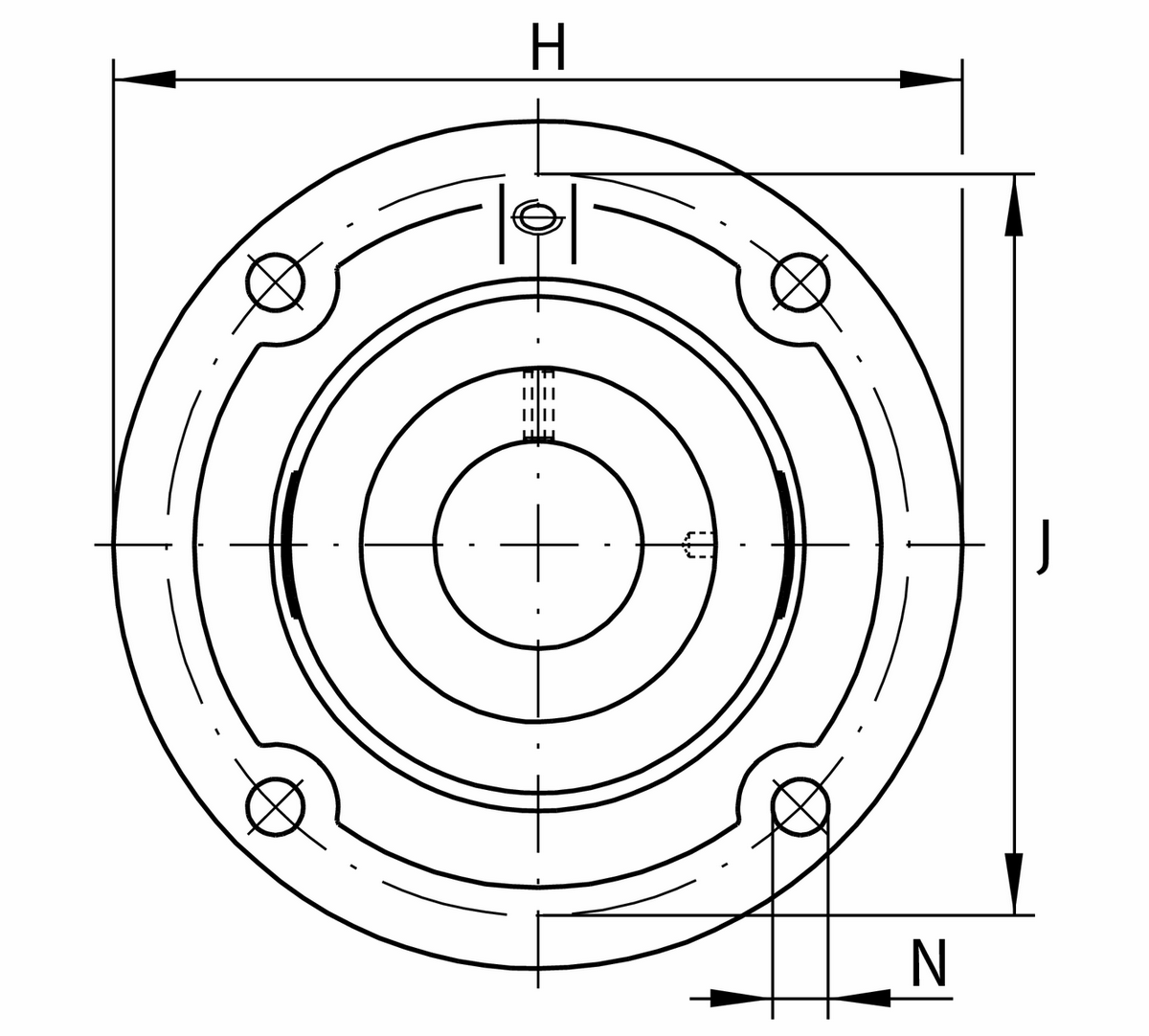 Фланцевый корпус INA RFE35-XL-N