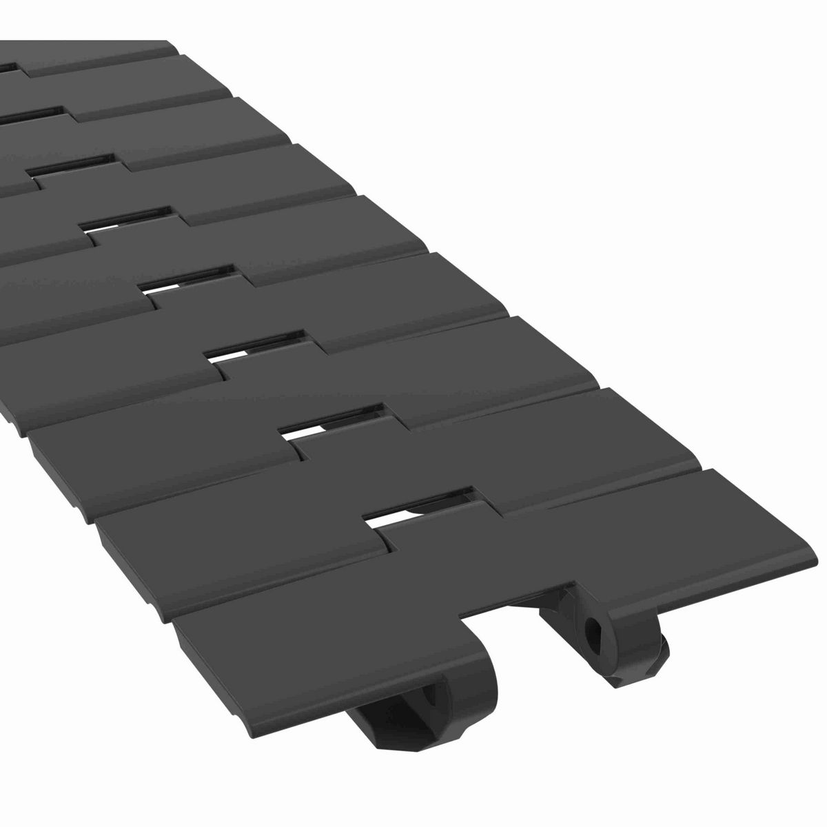 Rexnord 880TAB Side-flexing Solid Top, Material: Black Melt Resistant, Width: 4.5in, Pitch: 1.5in - MR880TK4.50