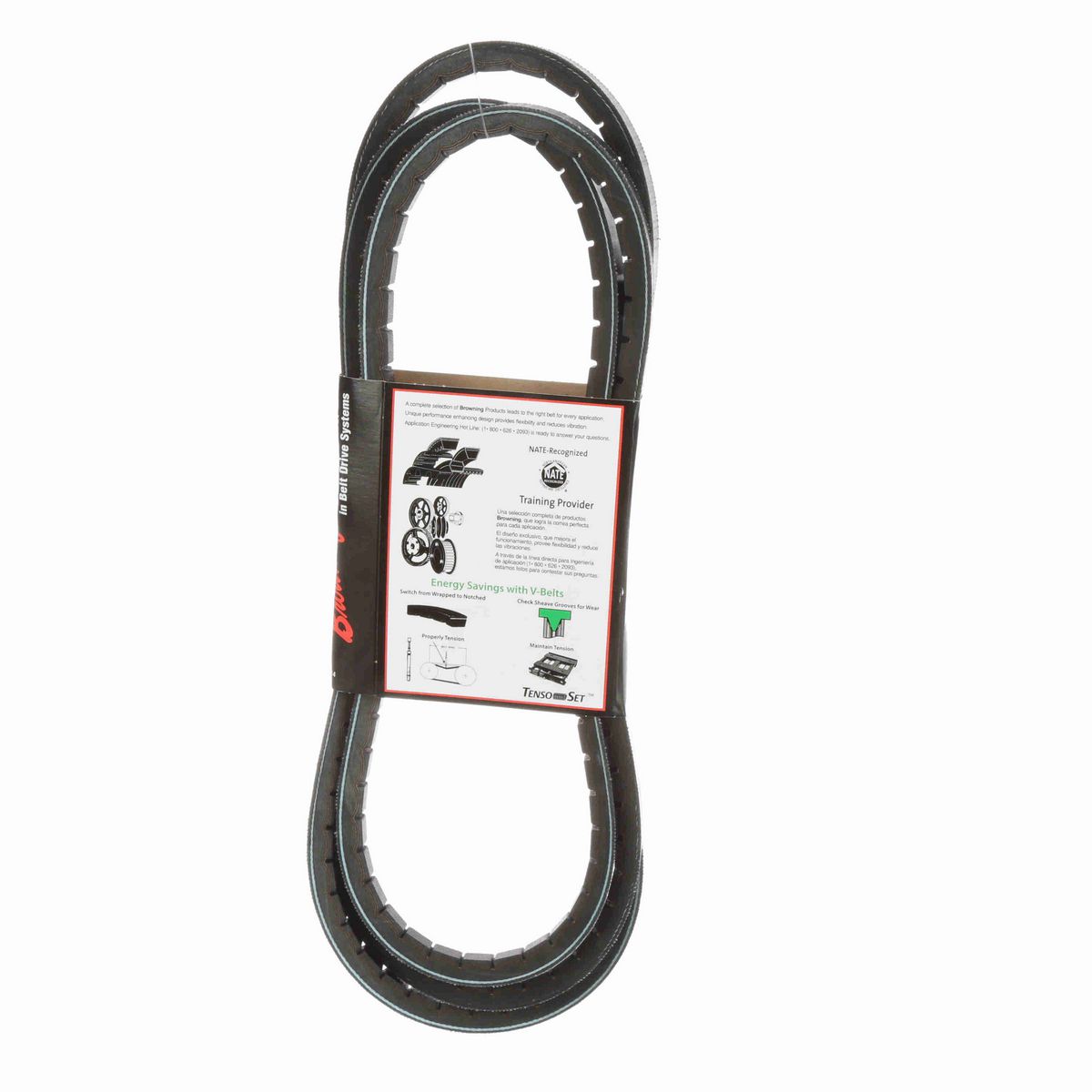 Browning EPDM Notched Belt 98% Efficient - 5VX1250