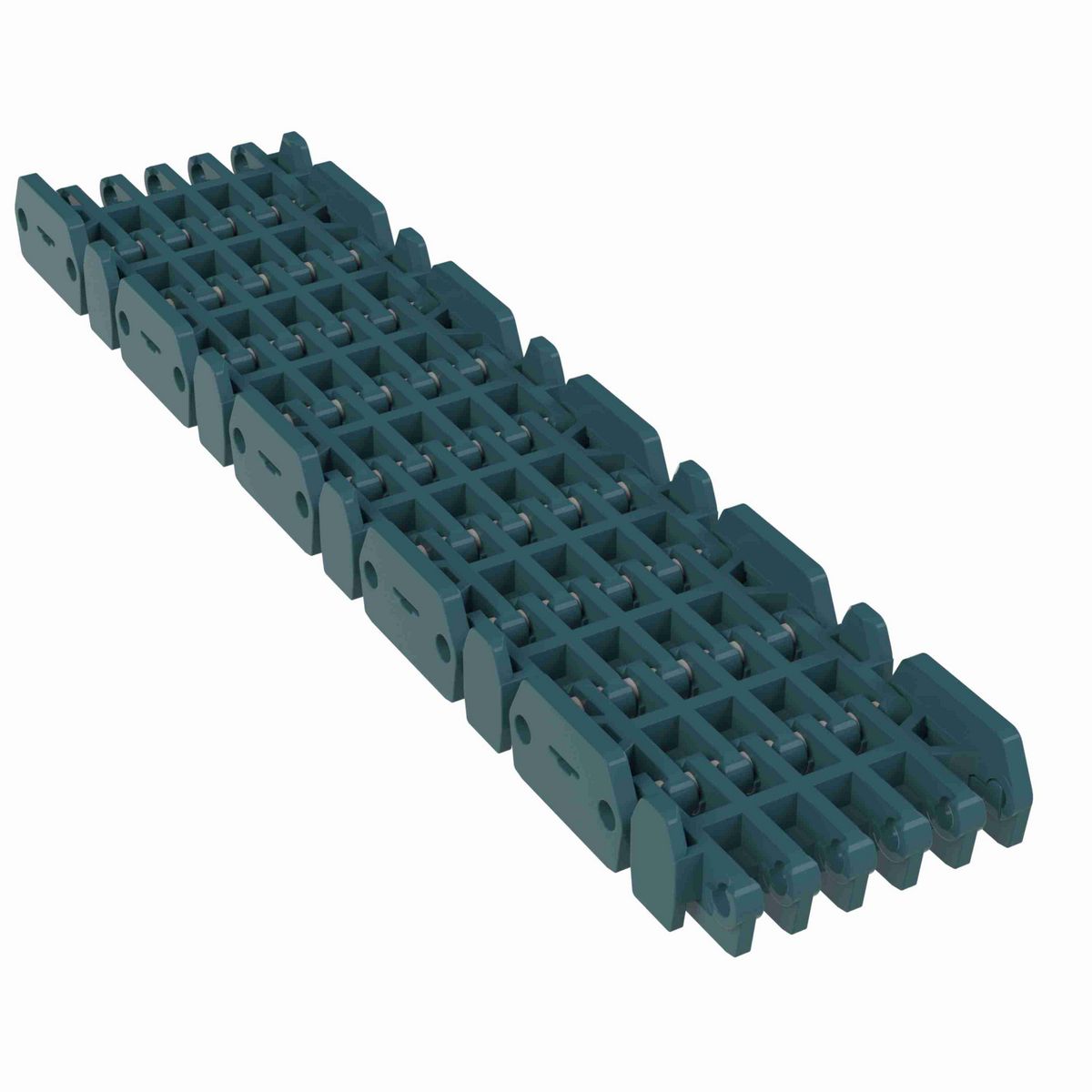 Rexnord 1000RRR Straight Running Raised Rib Rail Track, Material: Green Low Friction Acetal, Width: 58mm, Pitch: 1in - 871.00.02