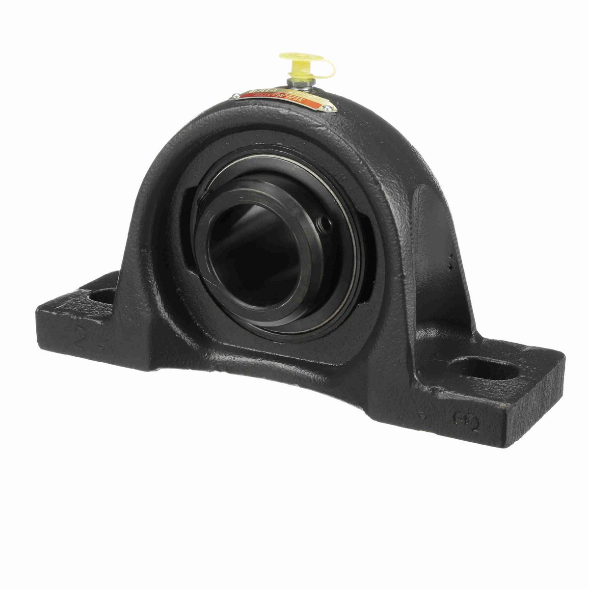 Sealmaster Mounted Cast Iron Two Bolt Pillow Block Ball Bearing - 52100 Bearing Steel, Black Oxided - Double Setscrew Lock - MSPD-27