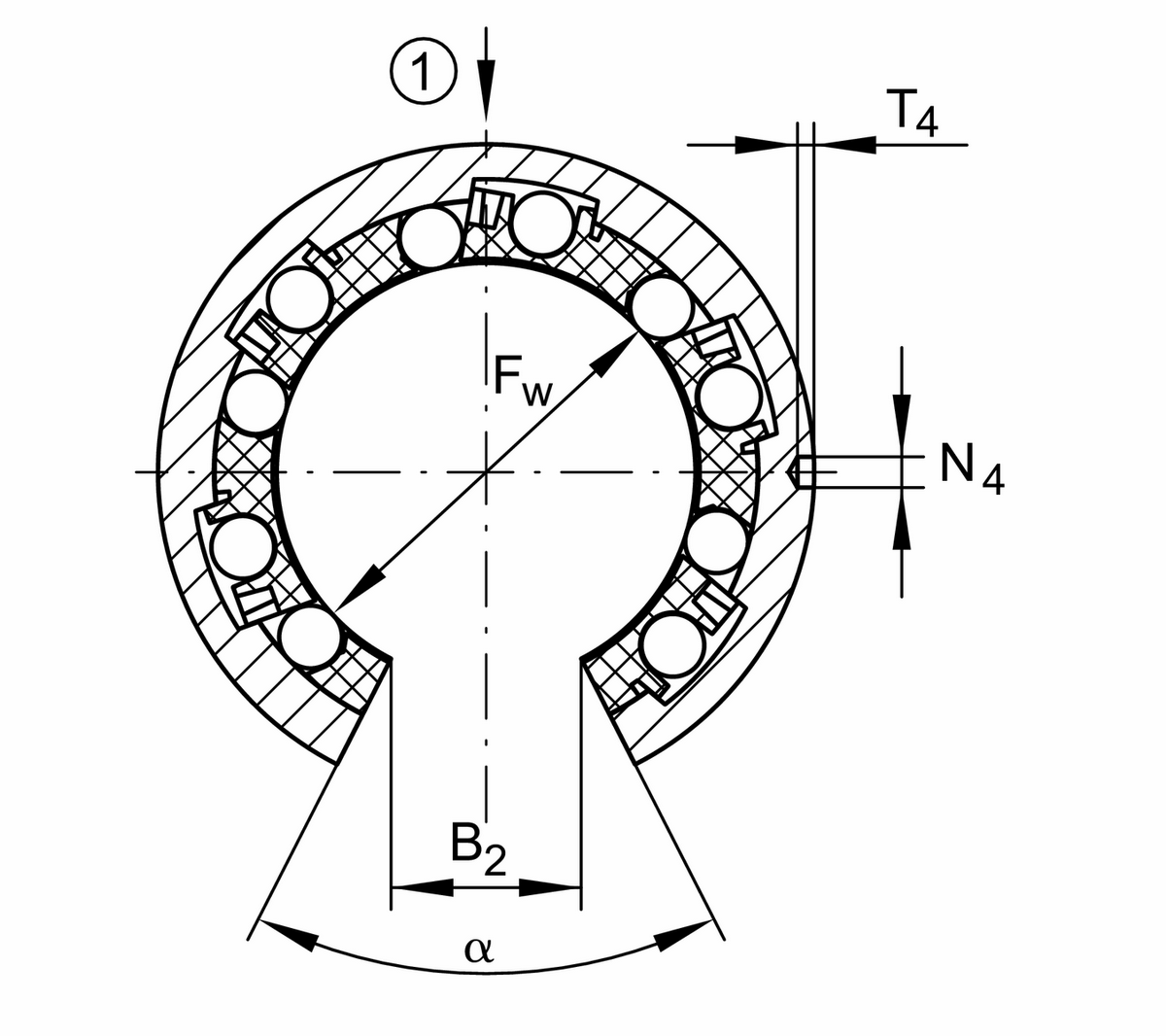 Шарикоподшипник для линейного перемещения INA KBO20