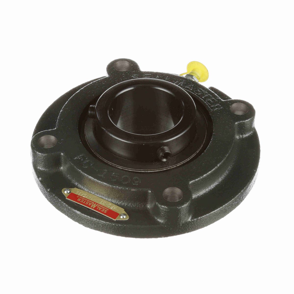 Sealmaster Mounted Cast Iron Flange Cartridge Ball Bearing - 52100 Bearing Steel, Black Oxided - Setscrew Lock - MFC-31