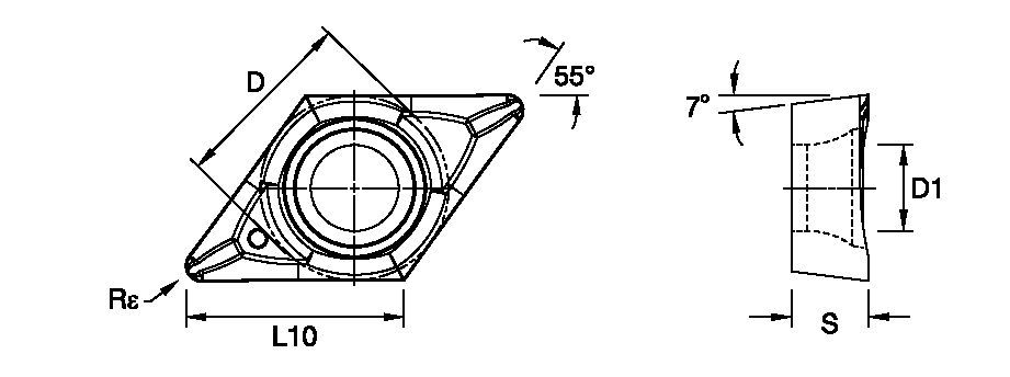 Screw-On Inserts Kennametal DCGT-HP [1310880]