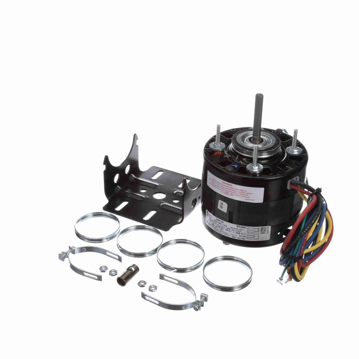 Century Refrigeration Motor, 1/10 HP, 1 Ph, 60/50 Hz, 115/208-230 V, 1550/1300 RPM, 1 Speed, 42 Frame, OAO - RF4401
