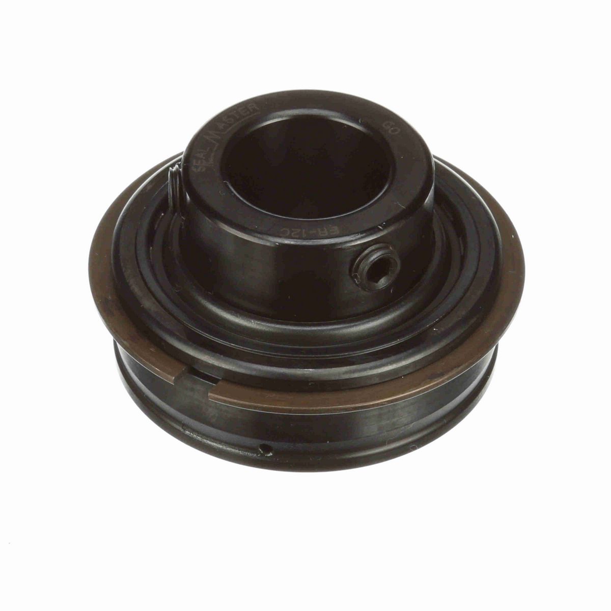 Sealmaster Mounted Insert Only Ball Bearing - 52100 Bearing Steel, Black Oxided - Setscrew Lock - ER-12C