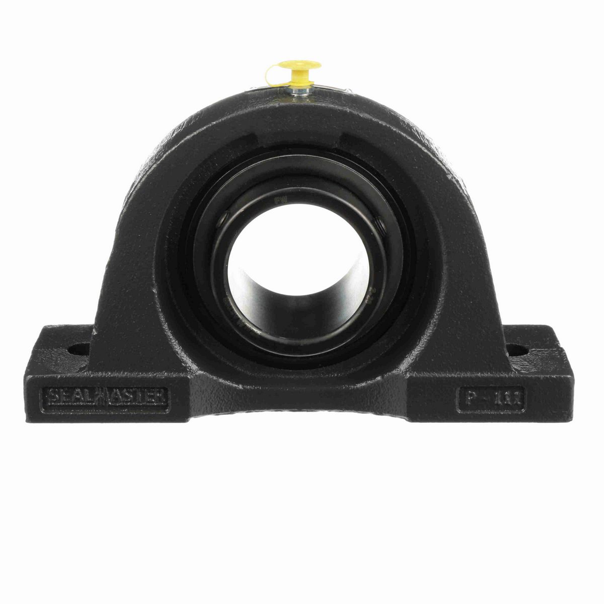 Sealmaster Mounted Cast Iron Two Bolt Pillow Block Ball Bearing - 52100 Bearing Steel, Black Oxided - Setscrew Lock - NP-38