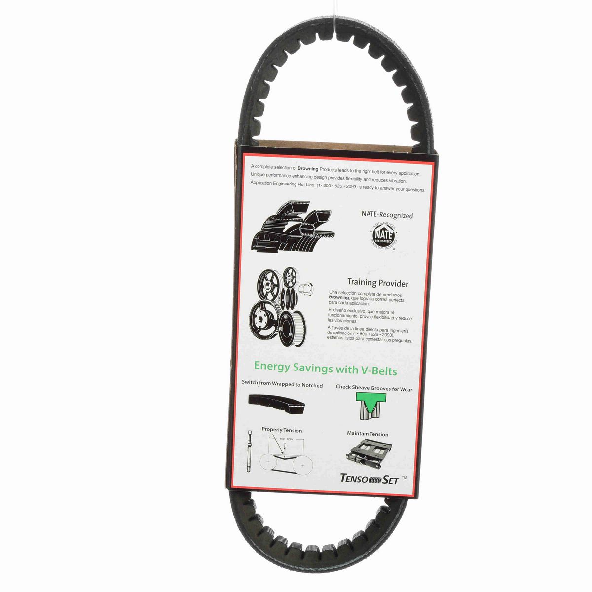 Browning EPDM Notched Belt 98% Efficient - AX20