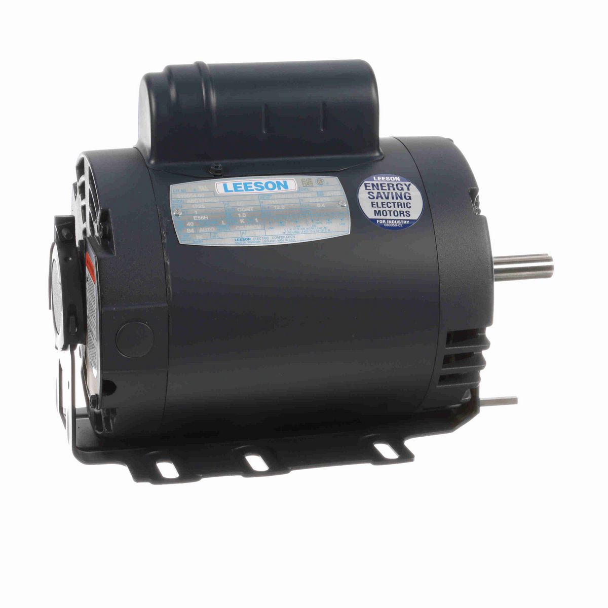 LEESON General Purpose Motor, 1 HP, 1 Ph, 60 Hz, 115/230 V, 1800 RPM, 56H Frame, DP - 110054.00