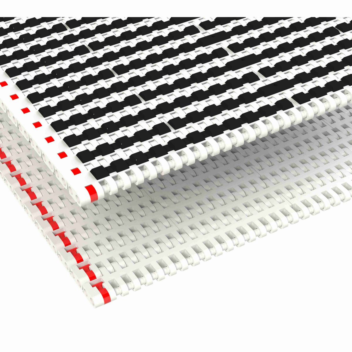 Rexnord 8505 RubberTop® Straight Running RubberTop®, Material: White High Temperature, Width: 18in, Pitch: 0.75in - 10343055