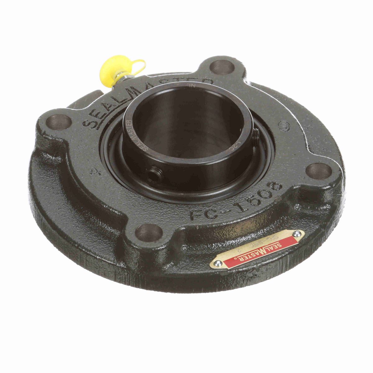 Sealmaster Mounted Cast Iron Flange Cartridge Ball Bearing - 52100 Bearing Steel, Black Oxided - Setscrew Lock - SFC-32RC