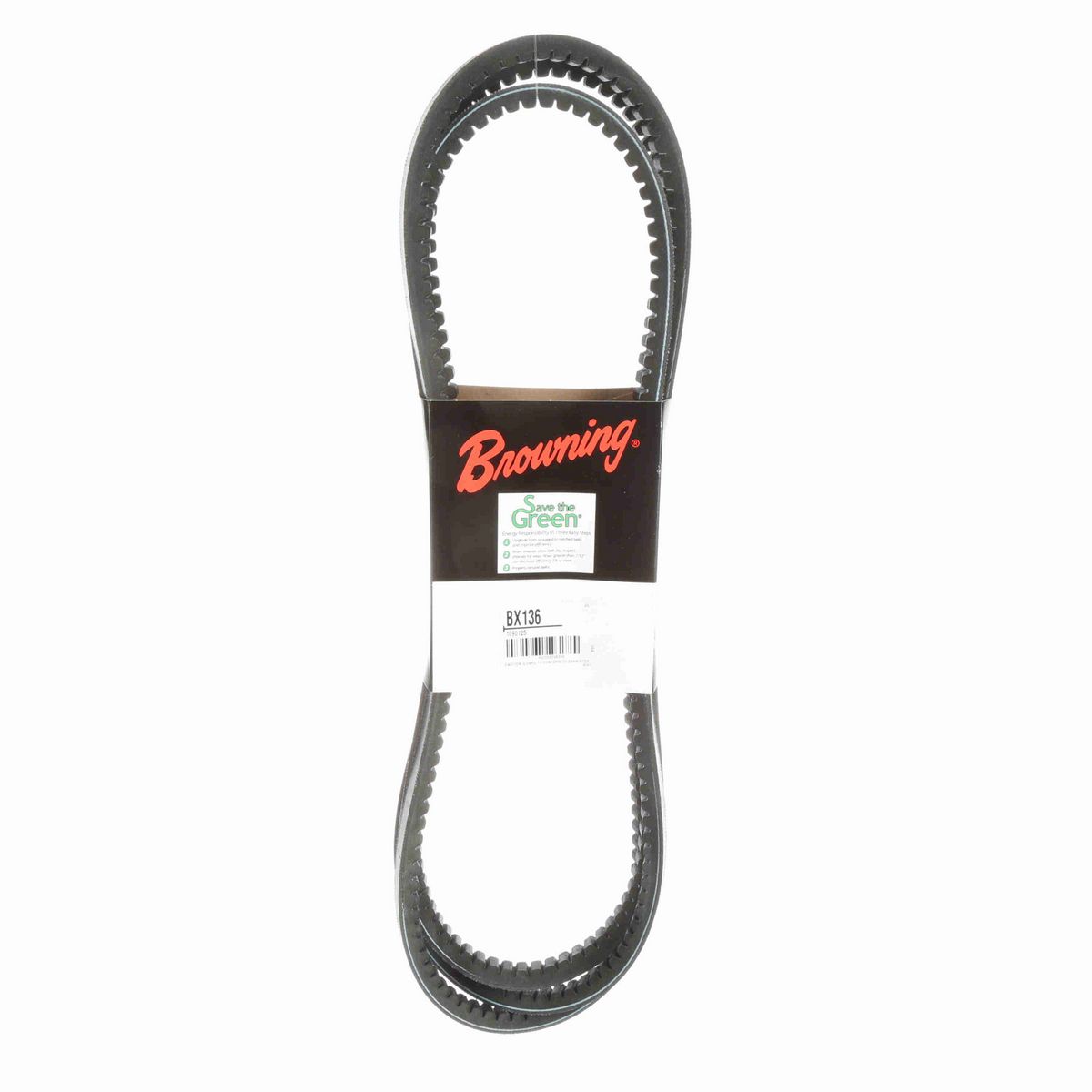 Browning EPDM Notched Belt 98% Efficient - BX136