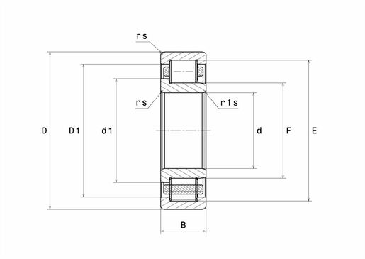 Однорядный цилиндрический роликоподшипник NTN NJ309EAT2X