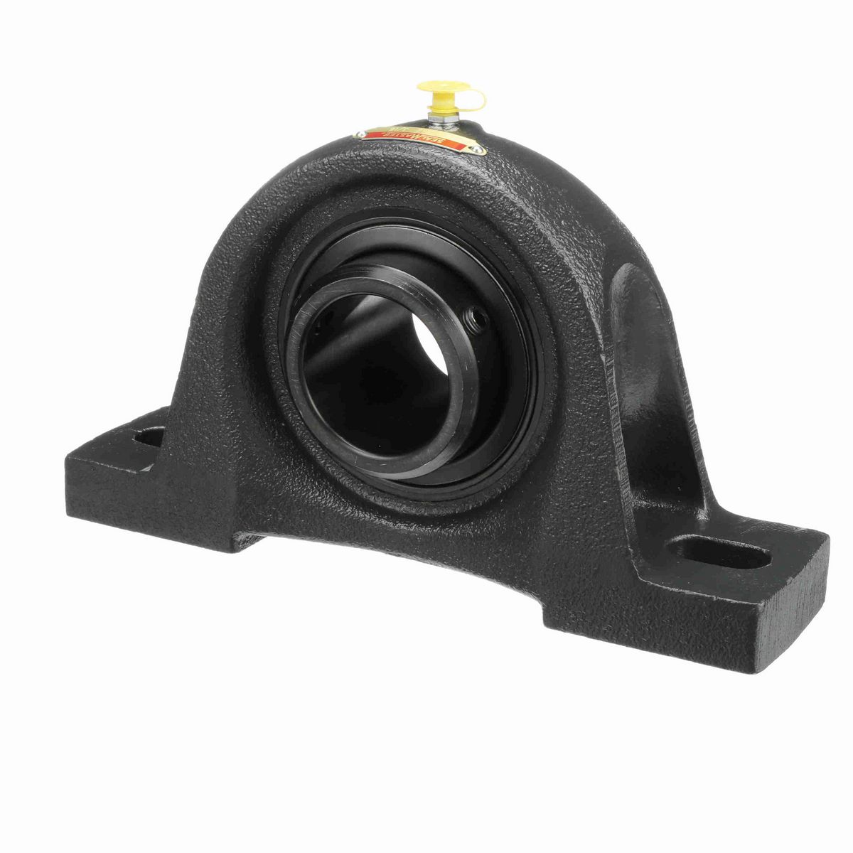 Sealmaster Mounted Cast Iron Two Bolt Pillow Block Ball Bearing - 52100 Bearing Steel, Black Oxided - Double Setscrew Lock - MSPD-35