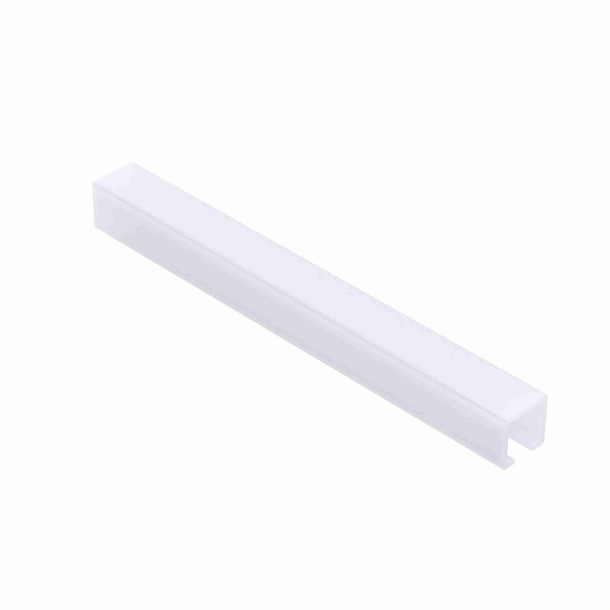 System Plast Tube Cover: 1.22"W X 1.23"H X 240"L White UHMW-PE - VG-P1X1BC-20