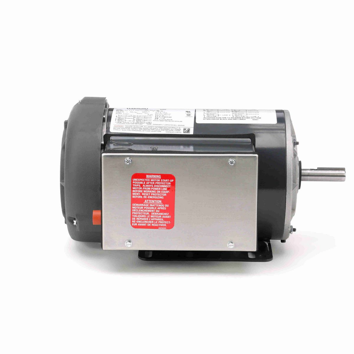 LEESON General Purpose Farm Duty Motor, 1.50 HP, 1 Ph, 60 Hz, 115/208-230 V, 1800 RPM, 56H Frame, TEFC - F105