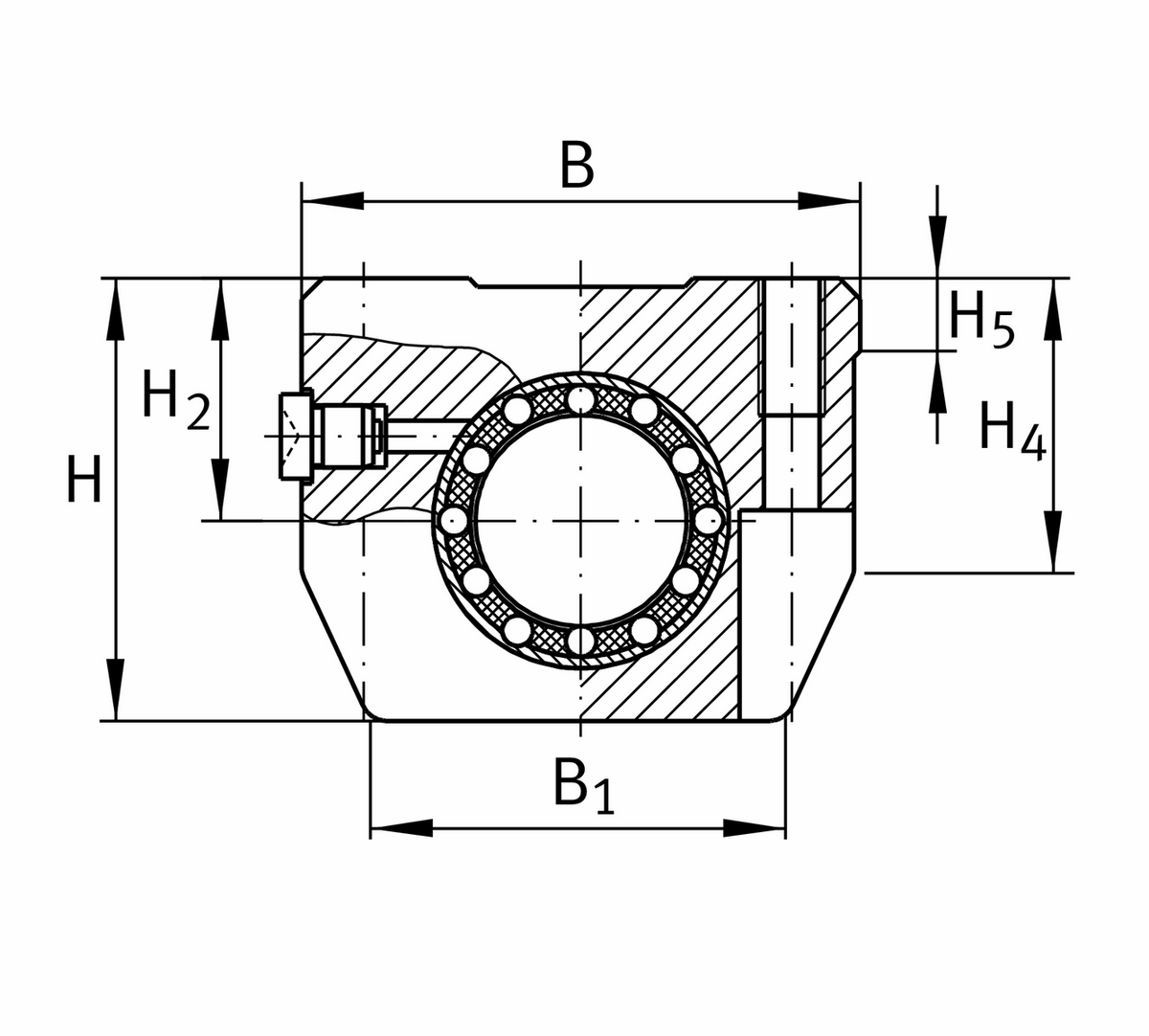Узел с шарикоподшипником для линейного перемещения INA KTHK16-B-PP-AS