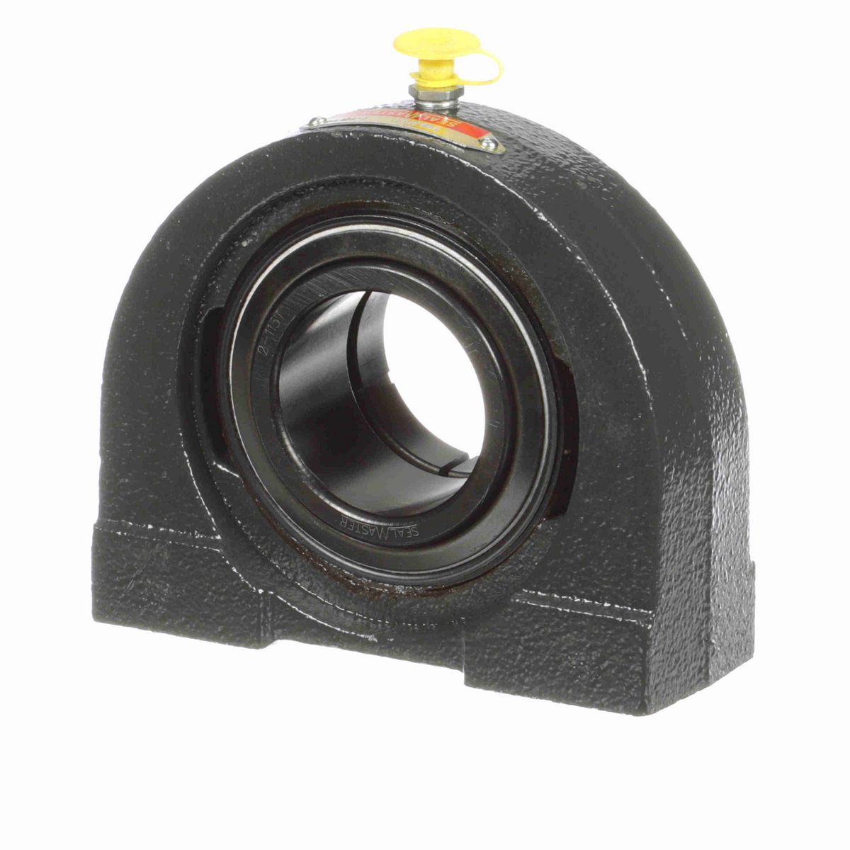 Sealmaster Mounted Cast Iron Tapped Base Pillow Block Ball Bearing - 52100 Bearing Steel, Black Oxided - Concentric Lock - TB-31T