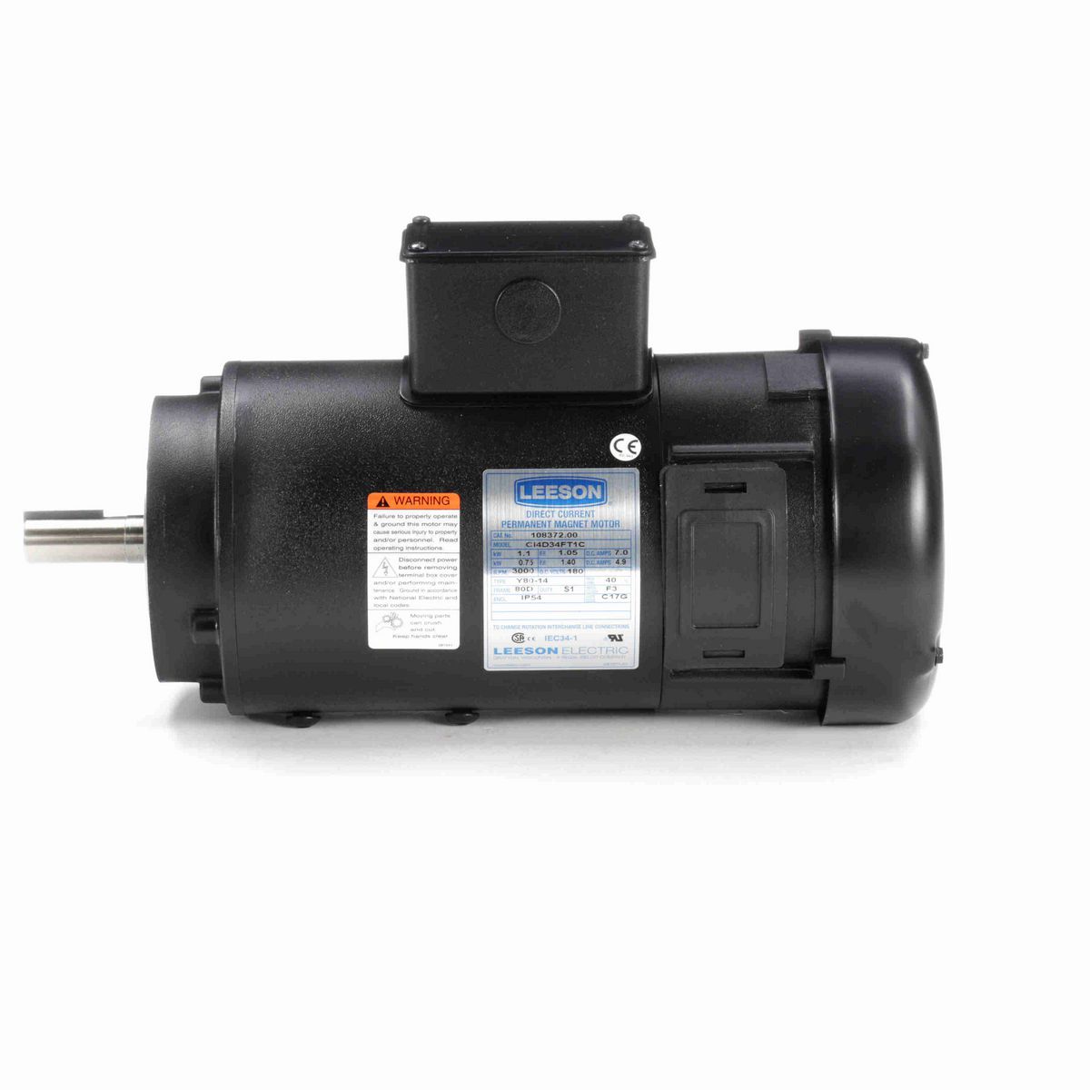 LEESON Metric Motor, 180 V, 3000 RPM, 80 Frame - 108372.00