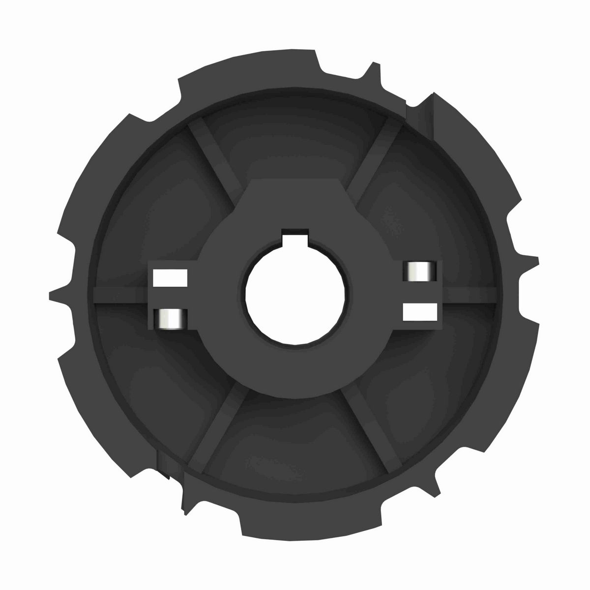Rexnord 815 Series Split Molded Nylon Sprocket and a 23 Teeth with 1in Round Shaft-Ready Bore with Keyway & Setscrew - 614-30-1