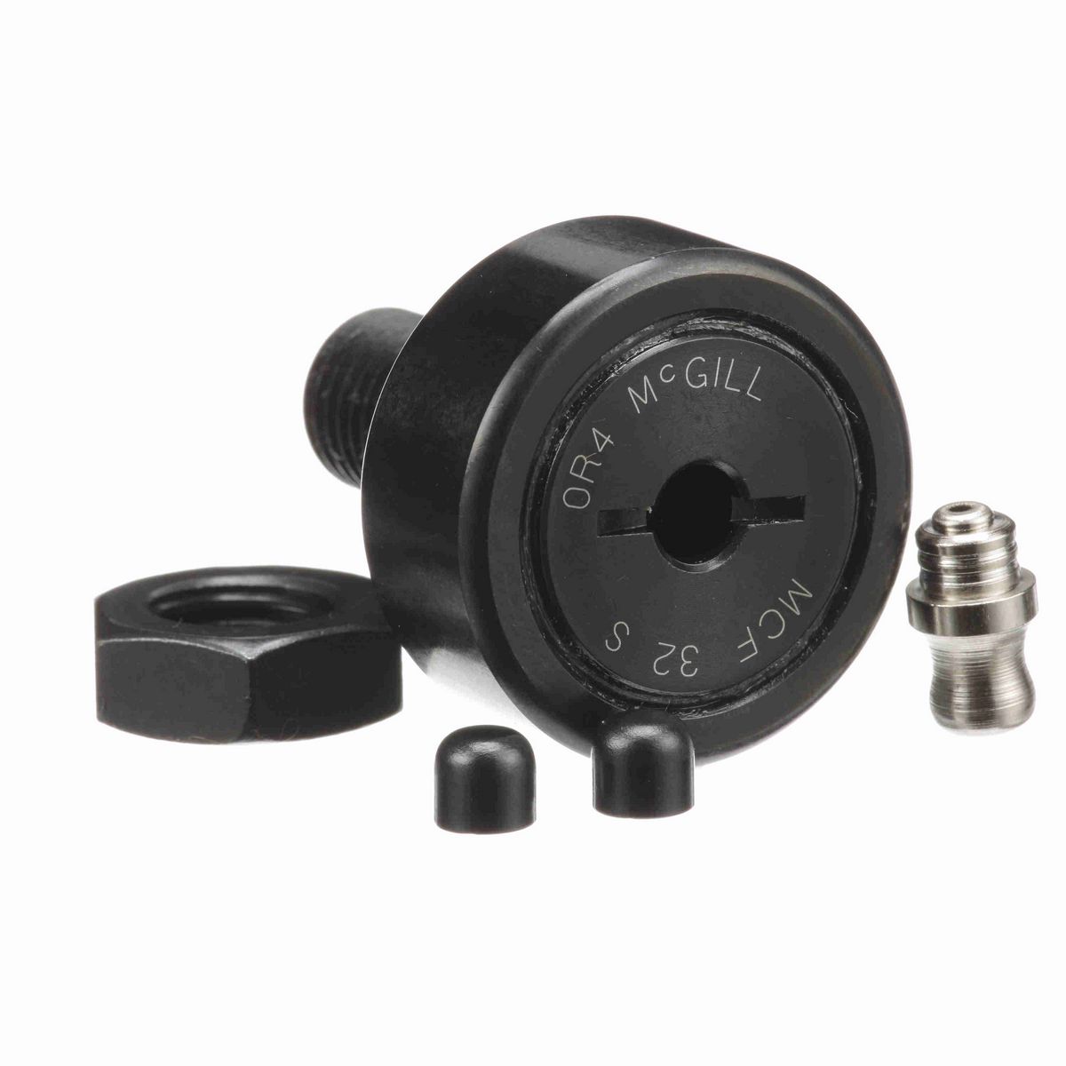 Опорный ролик с цапфой McGill CAMROL MCF 32 S, бочкообразный, с уплотнением, со шлицем под отвёртку, метрический