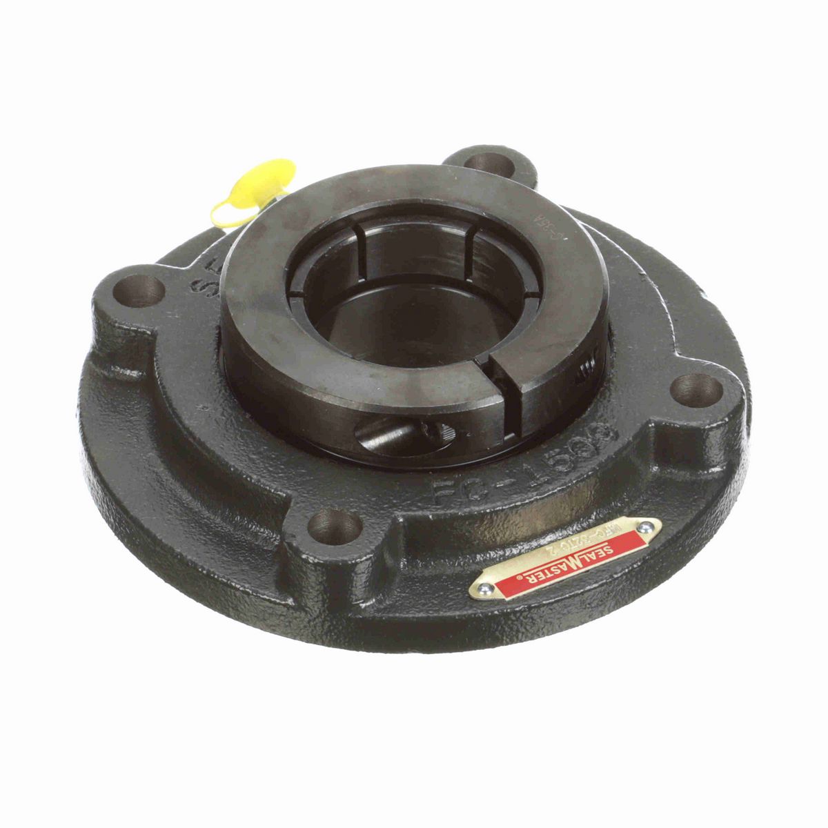 Sealmaster Mounted Cast Iron Flange Cartridge Ball Bearing - 52100 Bearing Steel, Black Oxided - Concentric Lock - MFC-32TC