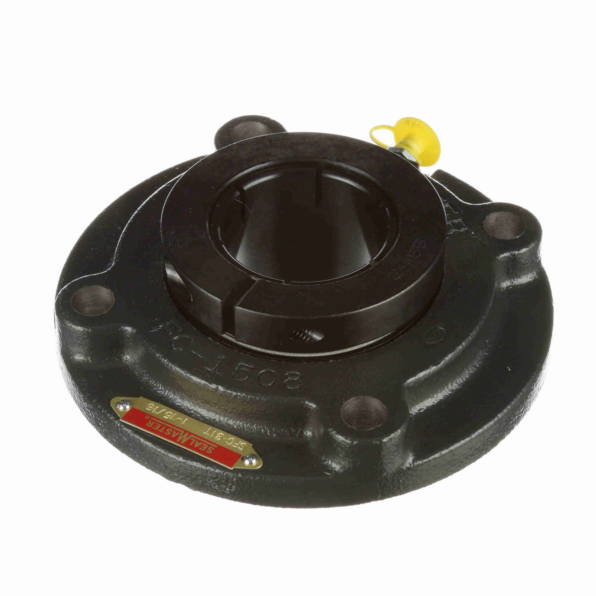 Sealmaster Mounted Cast Iron Flange Cartridge Ball Bearing - 52100 Bearing Steel, Black Oxided - Concentric Lock - SFC-31T