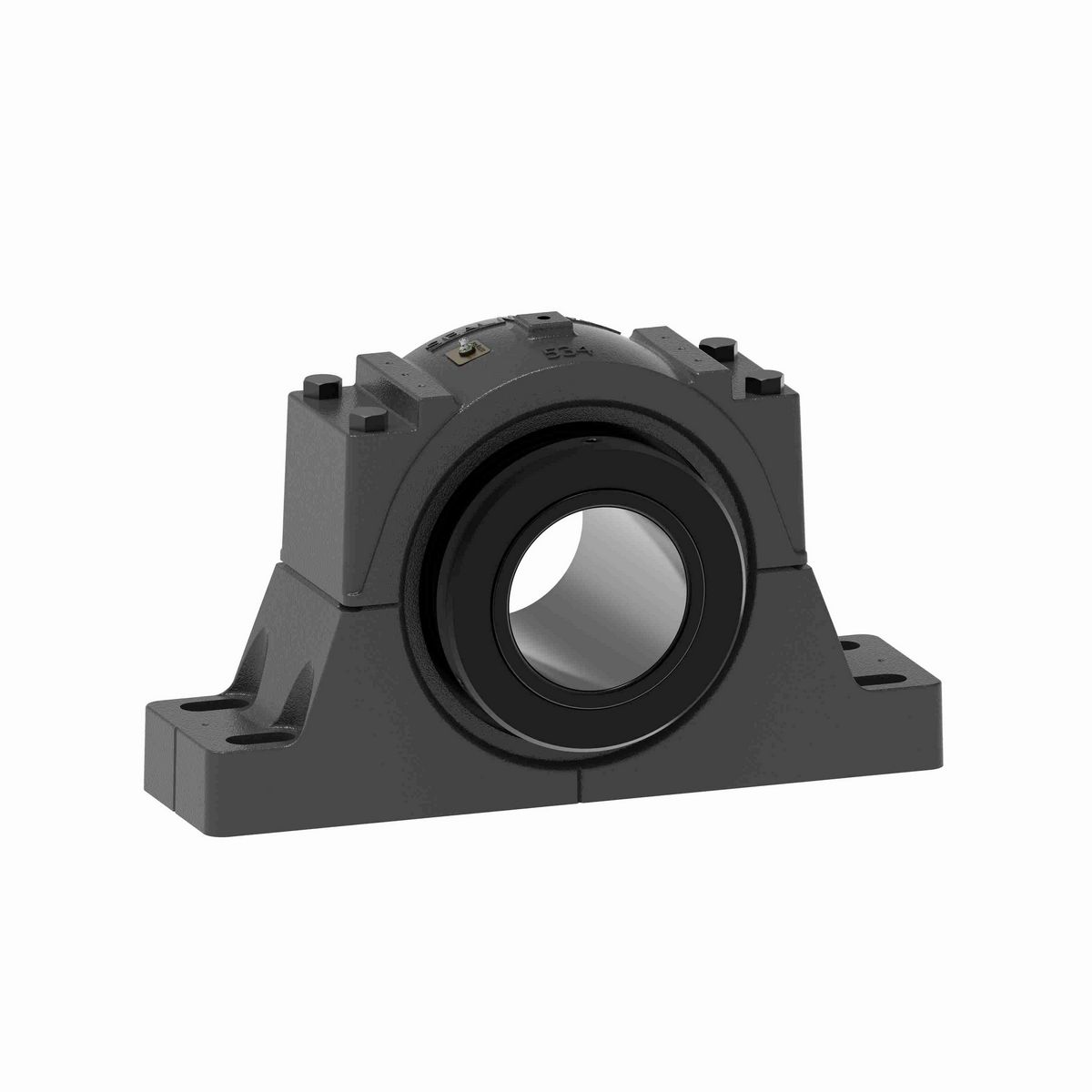 Sealmaster Mounted Cast Iron Four Bolt Pillow Block Spherical Roller - 52100 Bearing Steel, Black Oxided - Double Collar Mount Lock - USRB5536-608