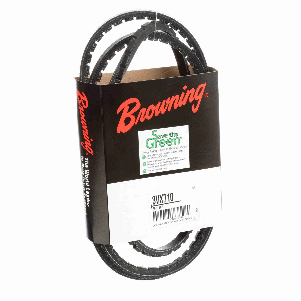 Browning EPDM Notched Belt 98% Efficient - 3VX710