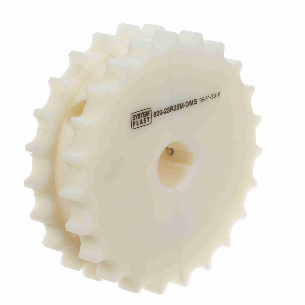 System Plast 820 Series Split Machined Sprocket with 23 Teeth and a 25mm Round Shaft-Ready Bore - 820-23R25M-DMS